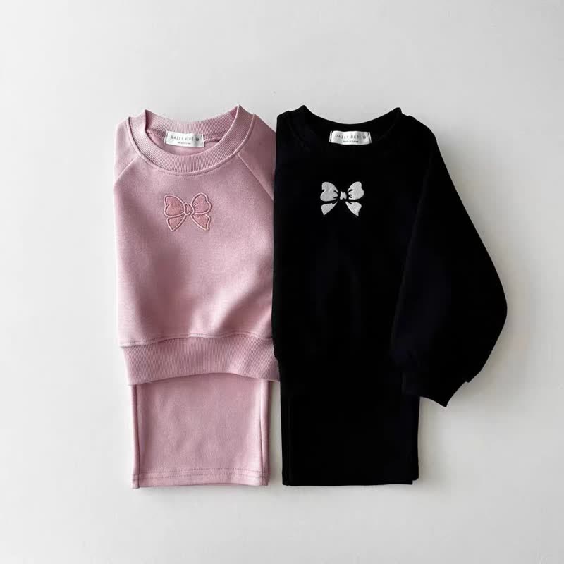 Baby 2-Piece Embroidered Bowknot Set