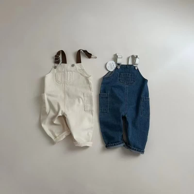 Baby Denim Pocket Casual Overalls