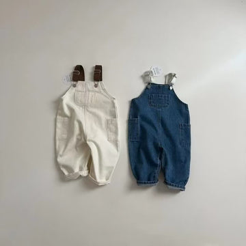 Baby Denim Pocket Casual Overalls