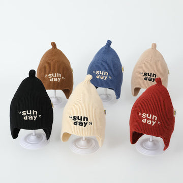 SUNDAY Baby Toddler Earflaps Knitted Beanie