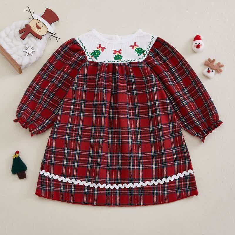 Baby Toddler Plaid Christmas Tree Dress