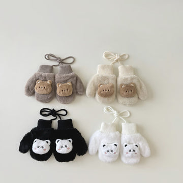 Baby Toddler Bear Panda Fleece Gloves