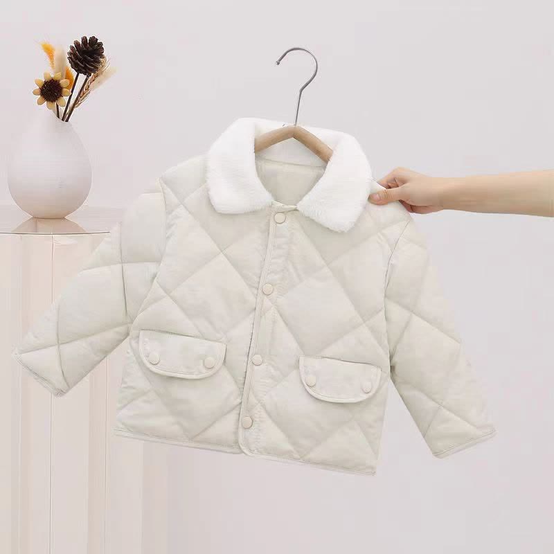Toddler Plush Collar Cotton Padded Jacket