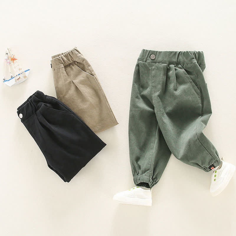 Toddler Boy Pure Color Simple Pants