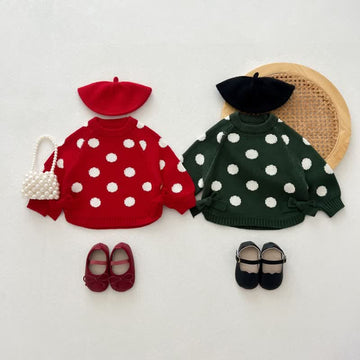 Baby Polka Dot Knit Sweater
