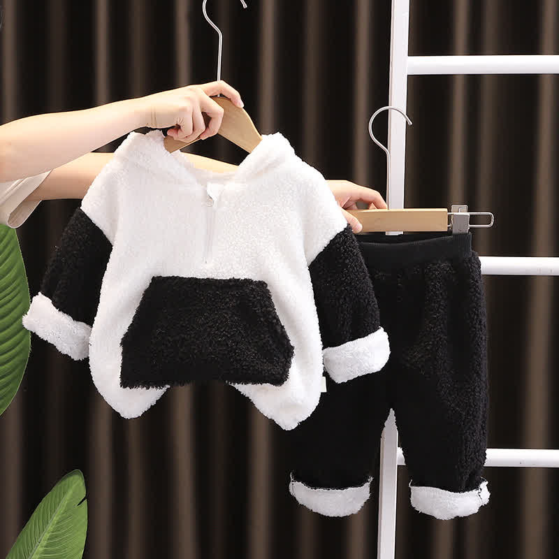 Baby 2-Piece Fleece Panda Hooded Set