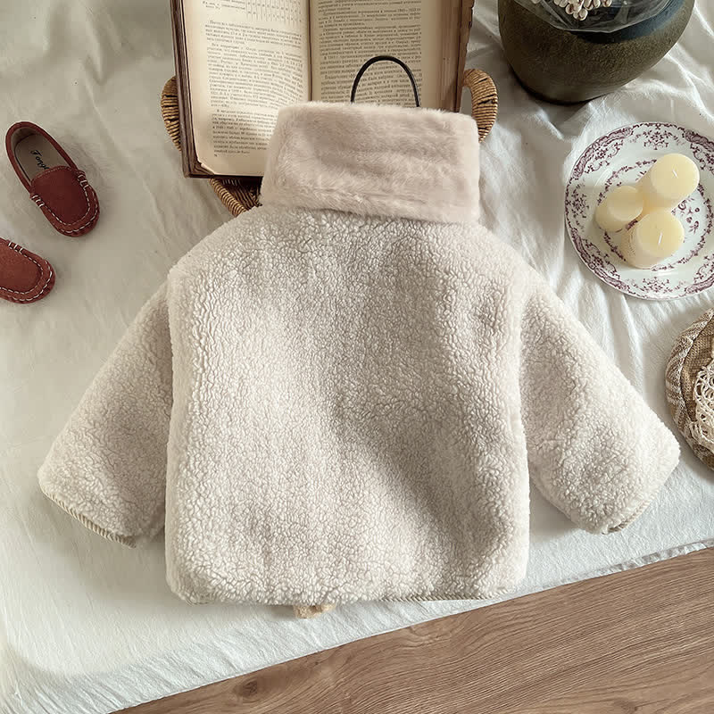 Baby Toddler Doll Lambswool Jacket with Scarf