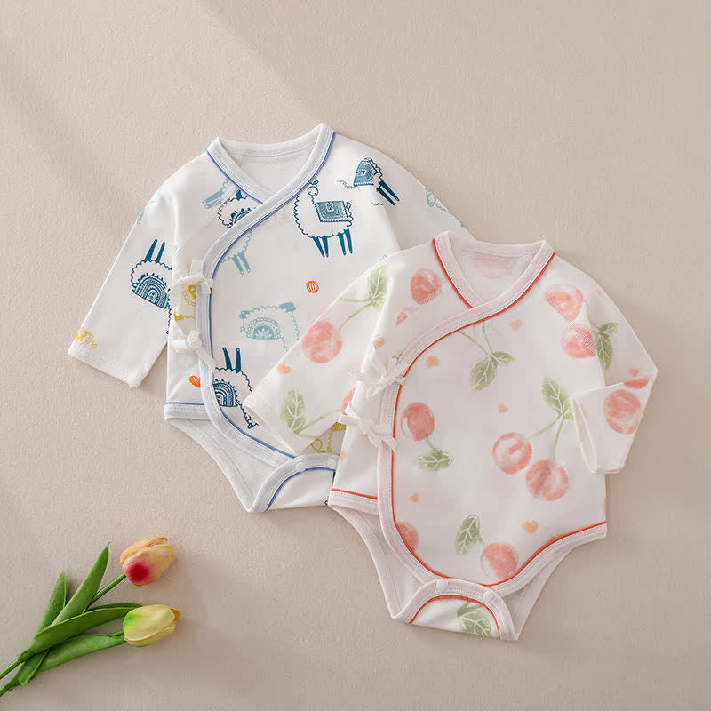 Baby Cute Print Kimono Bodysuit