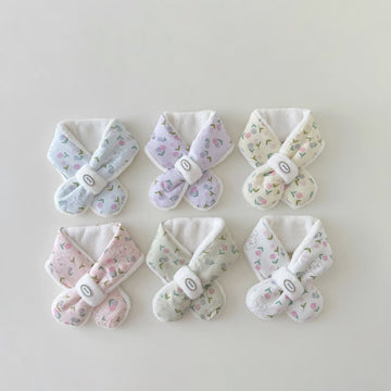 Baby Toddler Bunny Flower Fleece Scarf