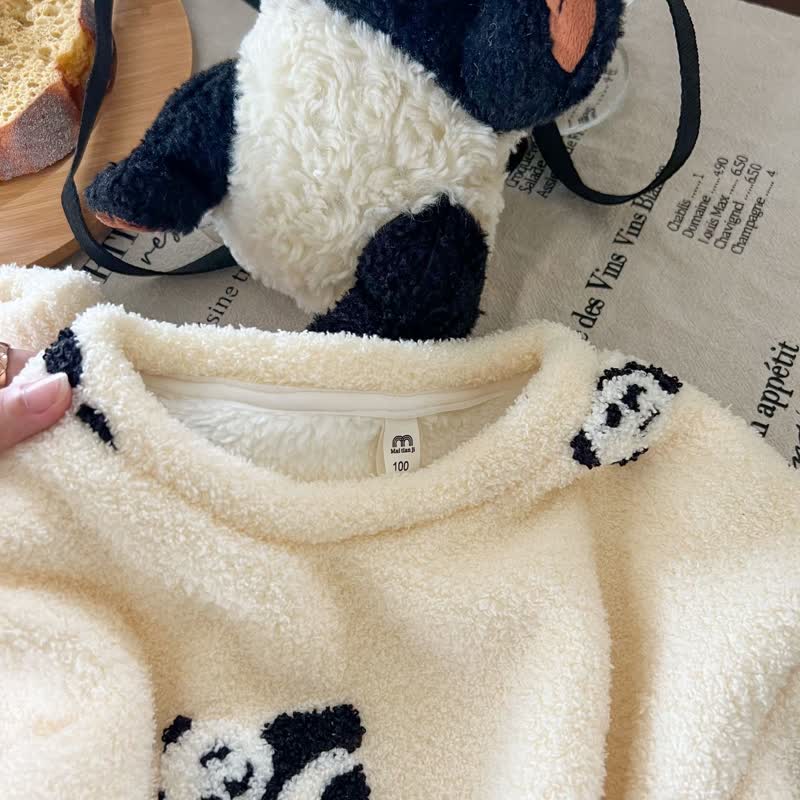 Toddler 2-Piece Fleece Panda Pajamas Set