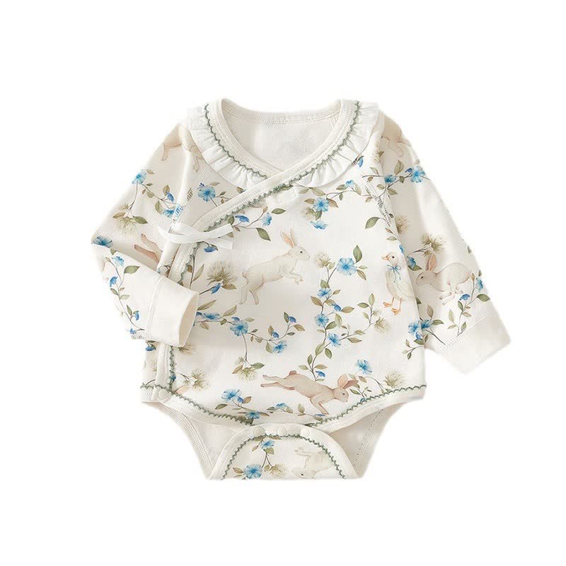 Baby Newborn Bunny Flower Bodysuit