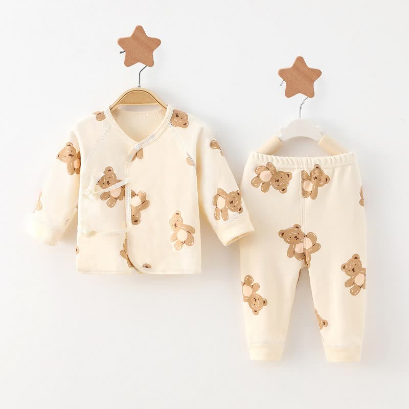 Baby 2-Piece Bear Cow Kimono Set