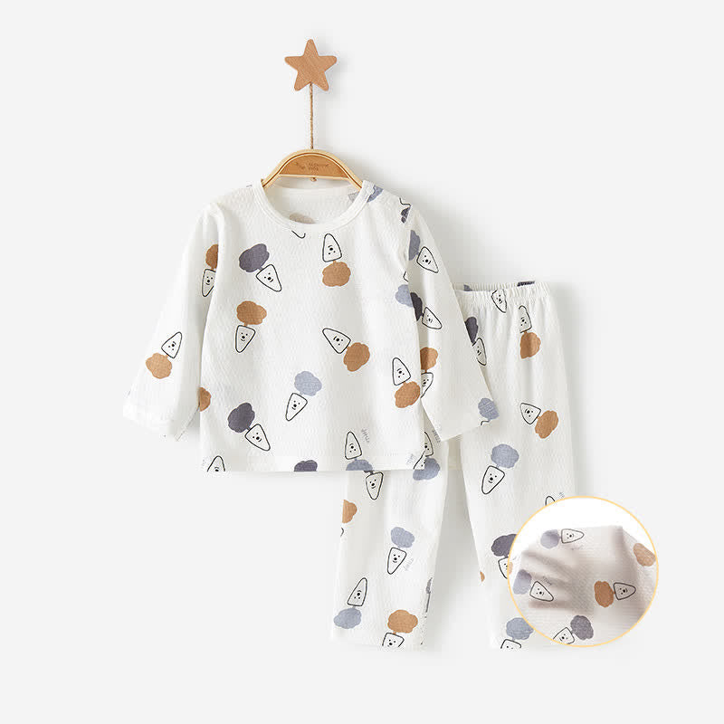 Baby 2-Piece Carrot Pajamas White Set