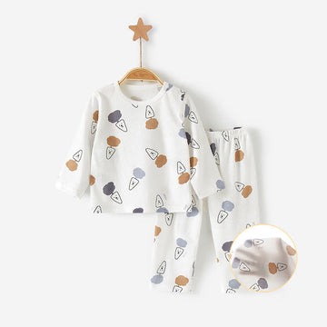 Baby 2-Piece Carrot Pajamas White Set