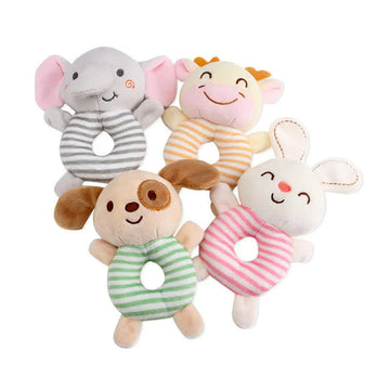 Baby Plush Cartoon Animals Rattle Toys