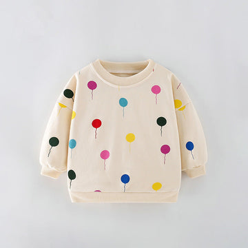 Toddler Multicolor Balloon Apricot Sweatshirt