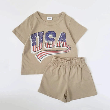 USA 4th of July Top & Bottom Set