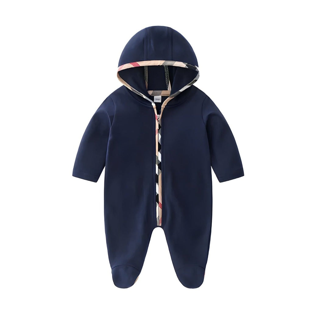Baby Zipper Hooded Jumpsuit