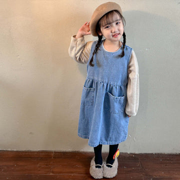 Toddler Girl Denim Sleeveless Dress