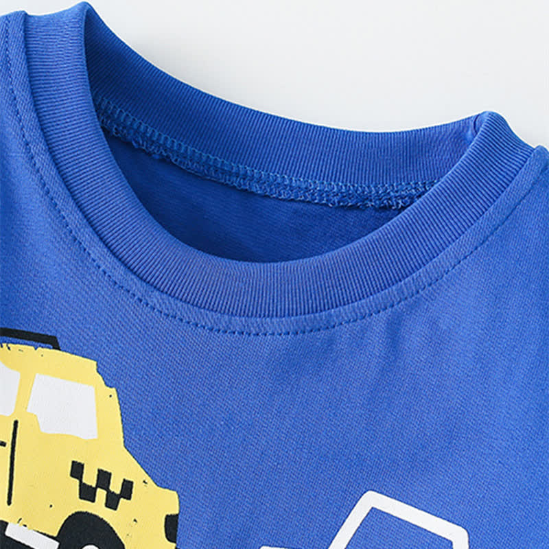 TAXI POLICE Toddler Car Blue T-shirt
