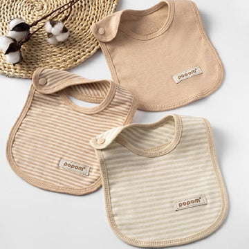 Baby Cotton Striped Button Design Bib
