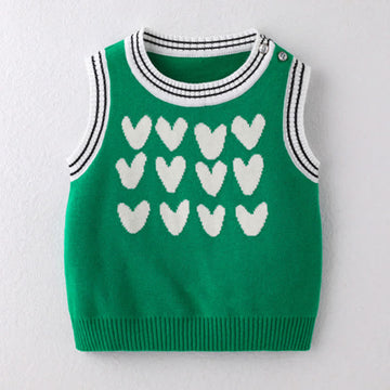 Baby Heart Knitted Casual Vest