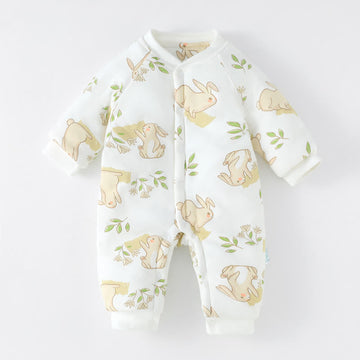Baby Quilted Grass Bunny Romper