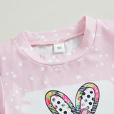 Toddler Girls Bunny Tee and Flared Pants Set