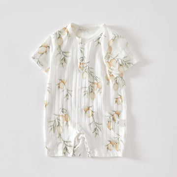 Baby Lemon Crew Neck Seamless Romper