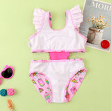 Toddler Embroidered Ruffled One Piece Swimsuit