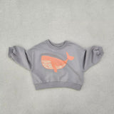 Toddler Whale Printed Sweatshirt