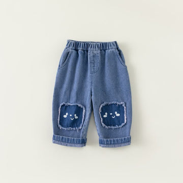 Toddler Girl Bear Straight Leg Jeans