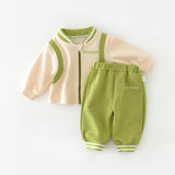 DINOSAUR Baby Casual Slogan Zipper Green Coat Pants