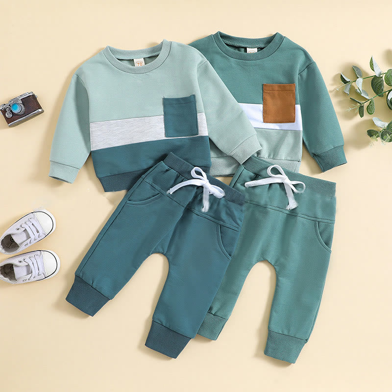 Baby Pocket Casual Sweatsuit 2 Pieces Set