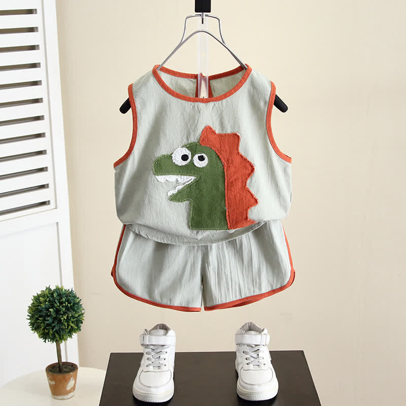 Toddler Boy Dinosaur Tank Top and Shorts Set