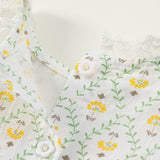 Toddler Girl Embroidered Floral Lace Collar Dress