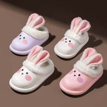 Baby 3D Bunny Ears Fleece Slippers