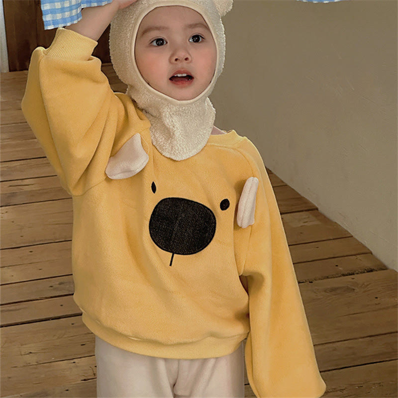 Toddler Fleece Smile Bear Cute 2 Pieces Set