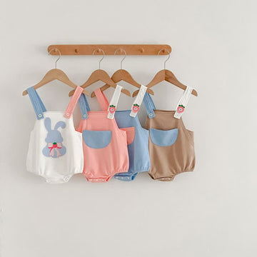 Baby Bunny Strawberry Strap Bodysuit