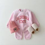 CALIFORNIA STATE Toddler Slogan Casual Sweatsuit 2 Pieces Set