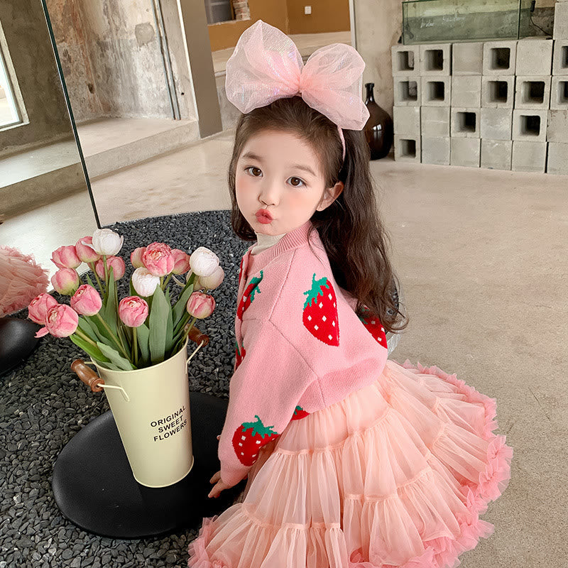 Toddler Girl Strawberry Sweet Cardigan