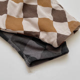 Toddler Fleece Corduroy Retro Style Plaid Pants
