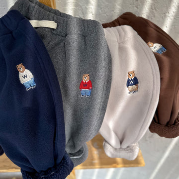 Toddler Fleece Lined Bear Jogger Pants