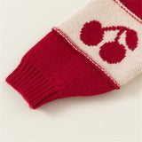 Toddler Red Cherry Knitted Sweater