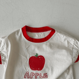 APPLE Baby Toddler Tee and Plaid Shorts Set