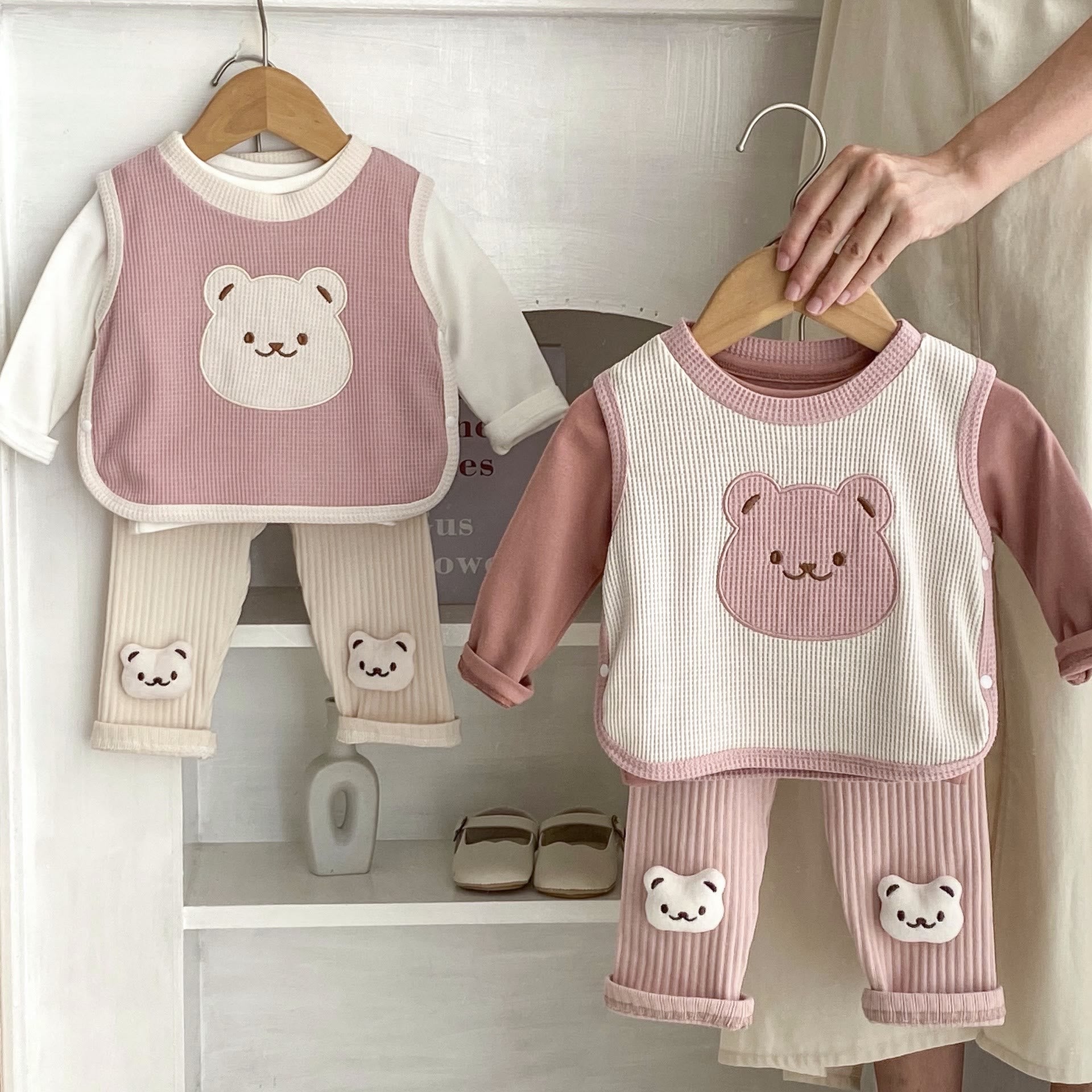 Baby Bear Vest Sweatshirt Pants
