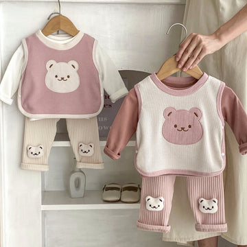 Baby Bear Vest Sweatshirt Pants