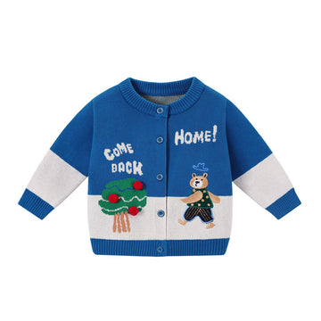 COME BACK HOME! Toddler Tree Bear Cardigan