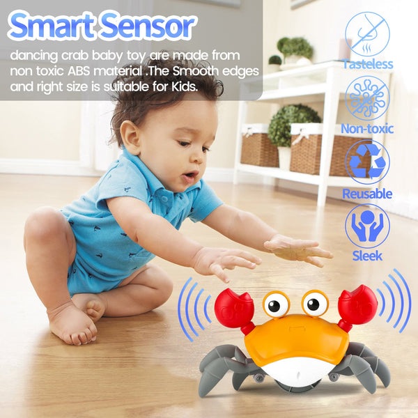 Crawling Crab Baby Toys with Music LED