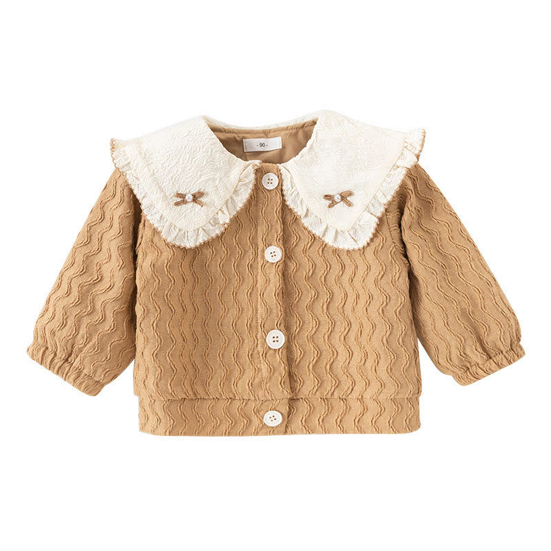 Toddler Girl Bow Collar Cardigan